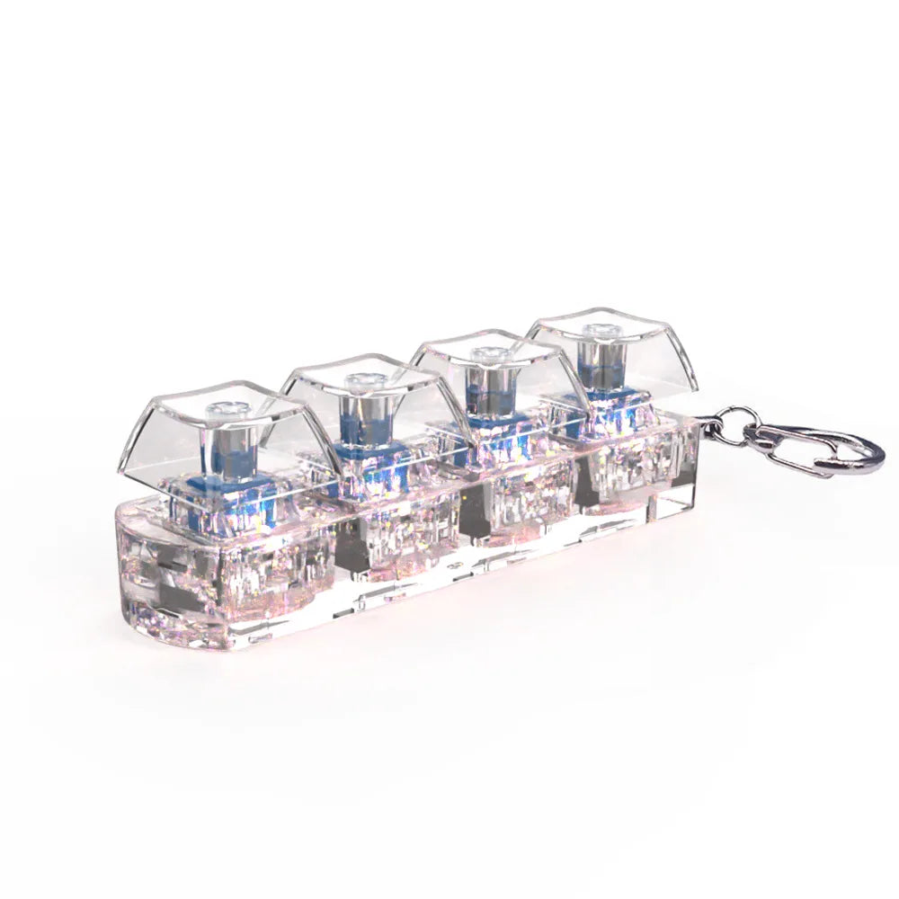 LED Keyboard Key Chain Fidget Toy